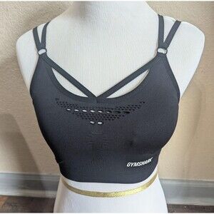 Gymshark Energy+ Seamless Sports Bra Black - Size Medium